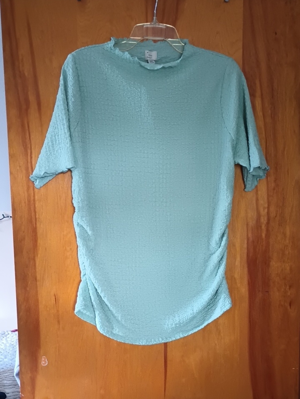 a new day Mint Green Textured Short-Sleeve Shirt